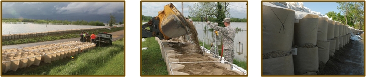 TYPAR Geocells deployed for flood protection