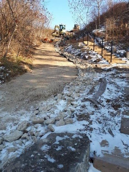 Bluewater, Ontario — steep driveway and slope stabilisation